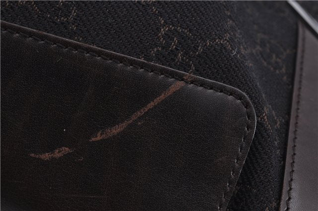 Authentic GUCCI Vintage Shoulder Tote Bag GG Canvas Leather 73983 Brown 2778E