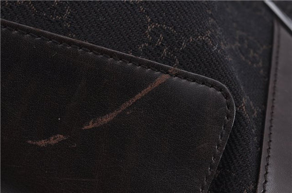 Authentic GUCCI Vintage Shoulder Tote Bag GG Canvas Leather 73983 Brown 2778E