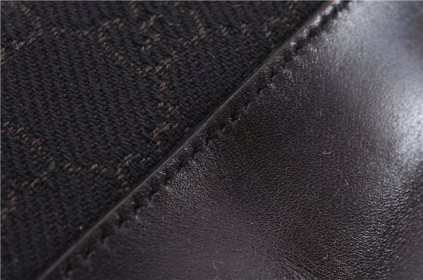 Authentic GUCCI Vintage Shoulder Tote Bag GG Canvas Leather 73983 Brown 2778E