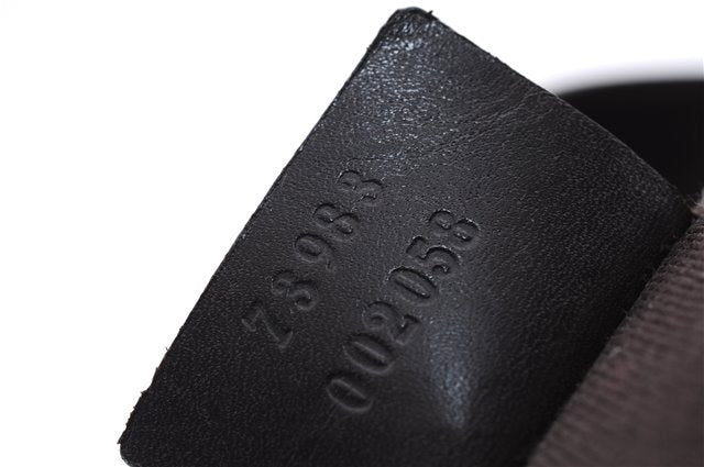 Authentic GUCCI Vintage Shoulder Tote Bag GG Canvas Leather 73983 Brown 2778E