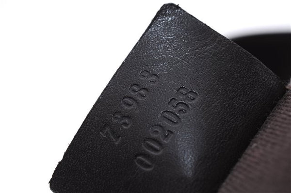 Authentic GUCCI Vintage Shoulder Tote Bag GG Canvas Leather 73983 Brown 2778E