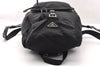 Authentic PRADA Vintage Nylon Tessuto Leather Backpack Purse Black 2778I