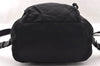 Authentic PRADA Vintage Nylon Tessuto Leather Backpack Purse Black 2778I