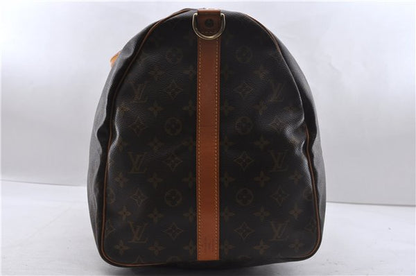 Auth Louis Vuitton Monogram Keepall Bandouliere 55 Boston Bag M41414 LV 2779D