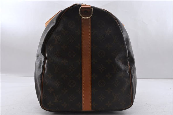 Auth Louis Vuitton Monogram Keepall Bandouliere 55 Boston Bag M41414 LV 2779D