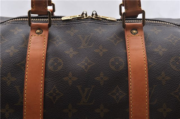 Auth Louis Vuitton Monogram Keepall Bandouliere 55 Boston Bag M41414 LV 2779D