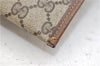 Authentic GUCCI Vintage Clutch Hand Bag Purse GG PVC Leather Brown 2779E
