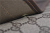 Authentic GUCCI Vintage Clutch Hand Bag Purse GG PVC Leather Brown 2779E