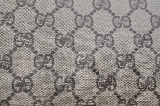 Authentic GUCCI Vintage Clutch Hand Bag Purse GG PVC Leather Brown 2779E