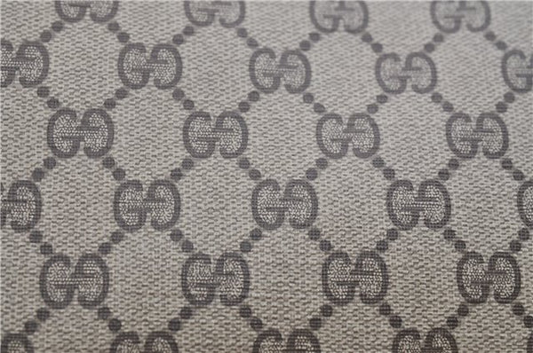 Authentic GUCCI Vintage Clutch Hand Bag Purse GG PVC Leather Brown 2779E