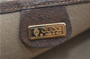 Authentic GUCCI Vintage Clutch Hand Bag Purse GG PVC Leather Brown 2779E