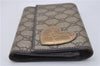 Authentic GUCCI Heart Bifold Wallet Purse GG PVC Leather 212100 Brown 2779F