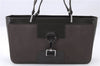 Authentic GUCCI Vintage Shoulder Hand Bag Purse Satin Leather Brown 2781E