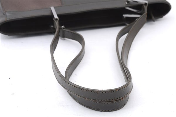 Authentic GUCCI Vintage Shoulder Hand Bag Purse Satin Leather Brown 2781E