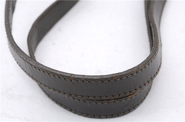 Authentic GUCCI Vintage Shoulder Hand Bag Purse Satin Leather Brown 2781E