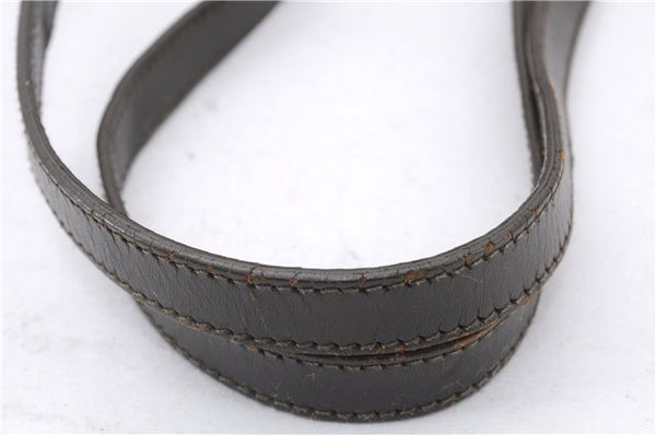 Authentic GUCCI Vintage Shoulder Hand Bag Purse Satin Leather Brown 2781E