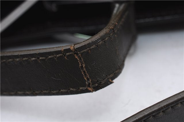 Authentic GUCCI Vintage Shoulder Hand Bag Purse Satin Leather Brown 2781E