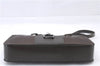 Authentic GUCCI Vintage Shoulder Hand Bag Purse Satin Leather Brown 2781E