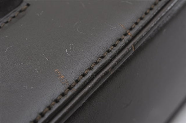 Authentic GUCCI Vintage Shoulder Hand Bag Purse Satin Leather Brown 2781E