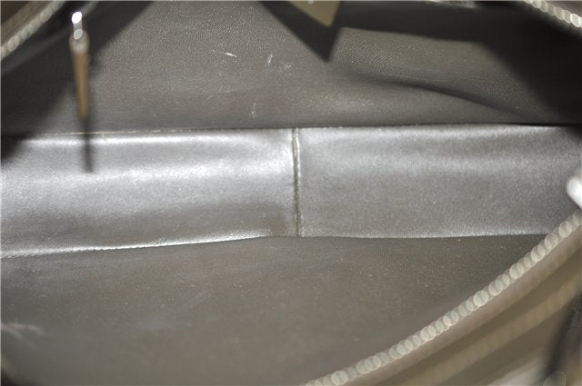 Authentic GUCCI Vintage Shoulder Hand Bag Purse Satin Leather Brown 2781E