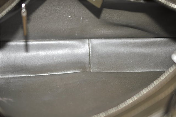 Authentic GUCCI Vintage Shoulder Hand Bag Purse Satin Leather Brown 2781E