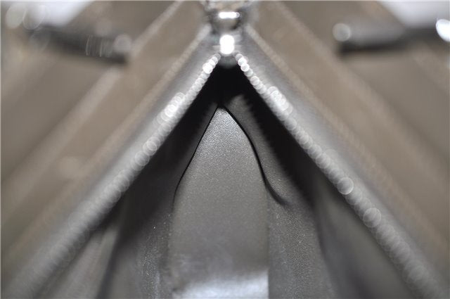 Authentic GUCCI Vintage Shoulder Hand Bag Purse Satin Leather Brown 2781E