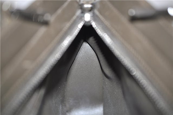 Authentic GUCCI Vintage Shoulder Hand Bag Purse Satin Leather Brown 2781E