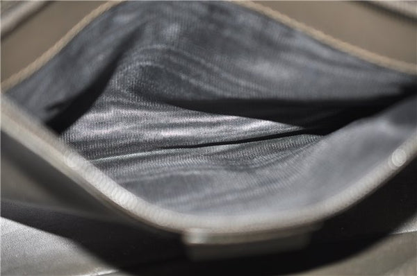 Authentic GUCCI Vintage Shoulder Hand Bag Purse Satin Leather Brown 2781E