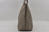Authentic GUCCI Web Sherry Line GG Plus Tote Bag PVC Leather Brown Junk 2781I