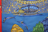 Authentic HERMES Carre 90 Scarf "L'ATLANTIDE" Silk Blue 2782D