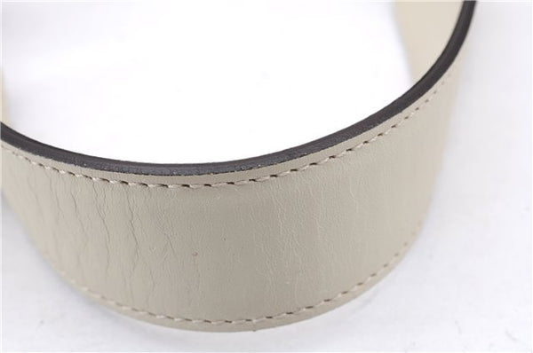 Authentic GUCCI New Jackie Shoulder Bag Leather GG Canvas 120888 Ivory 2782E