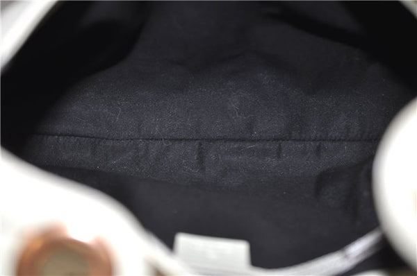 Authentic GUCCI New Jackie Shoulder Bag Leather GG Canvas 120888 Ivory 2782E