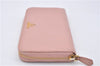 Authentic PRADA Saffiano Metal Leather Long Wallet Purse 1ML506 Pink 2782F