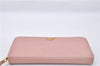 Authentic PRADA Saffiano Metal Leather Long Wallet Purse 1ML506 Pink 2782F