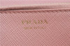 Authentic PRADA Saffiano Metal Leather Long Wallet Purse 1ML506 Pink 2782F