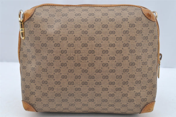 Authentic GUCCI Micro GG PVC Leather Shoulder Cross Body Bag Brown Junk 2782I