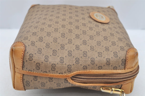 Authentic GUCCI Micro GG PVC Leather Shoulder Cross Body Bag Brown Junk 2782I