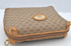 Authentic GUCCI Micro GG PVC Leather Shoulder Cross Body Bag Brown Junk 2782I