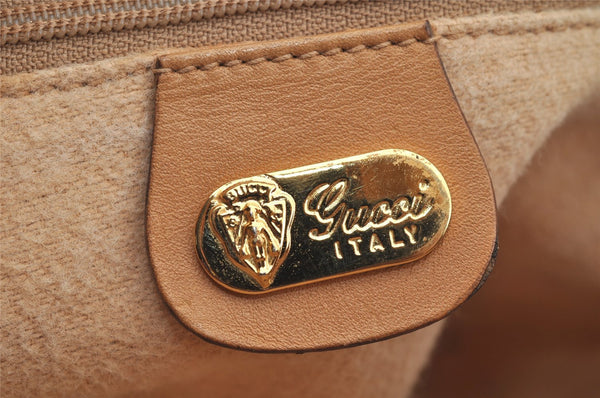 Authentic GUCCI Micro GG PVC Leather Shoulder Cross Body Bag Brown Junk 2782I