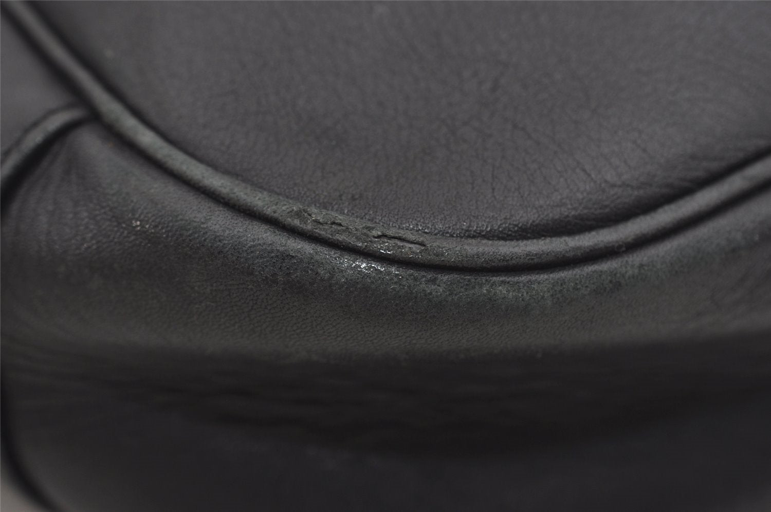 Authentic GUCCI Bamboo Shoulder Tote Bag GG Canvas Leather 0014058 Black 2783I