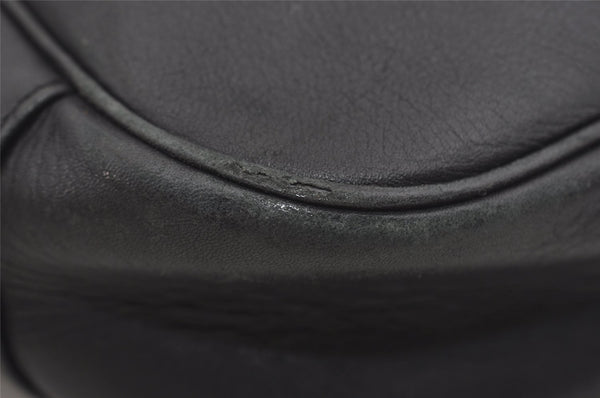 Authentic GUCCI Bamboo Shoulder Tote Bag GG Canvas Leather 0014058 Black 2783I