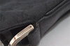 Authentic GUCCI Bamboo Shoulder Tote Bag GG Canvas Leather 0014058 Black 2783I