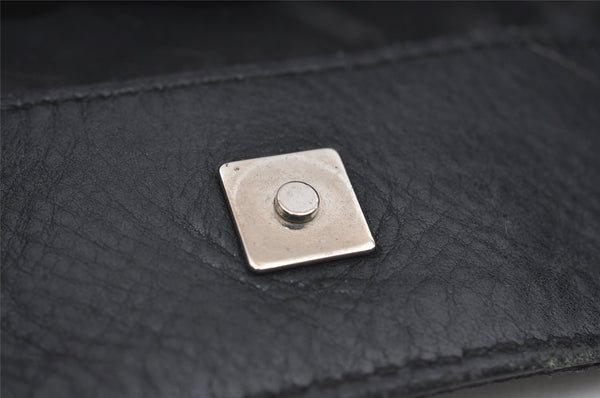 Authentic GUCCI Bamboo Shoulder Tote Bag GG Canvas Leather 0014058 Black 2783I