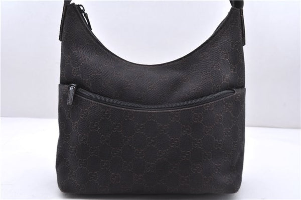 Authentic GUCCI Shoulder Hand Bag Purse GG Canvas Leather 105649 Brown 2784E