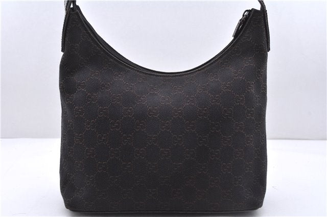 Authentic GUCCI Shoulder Hand Bag Purse GG Canvas Leather 105649 Brown 2784E