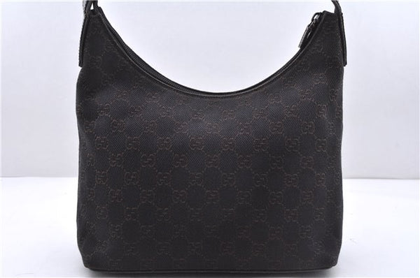 Authentic GUCCI Shoulder Hand Bag Purse GG Canvas Leather 105649 Brown 2784E