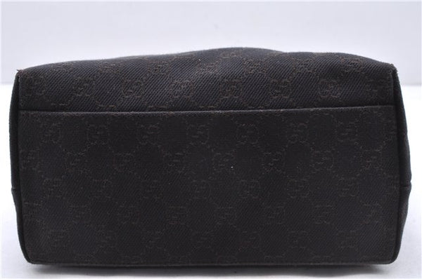 Authentic GUCCI Shoulder Hand Bag Purse GG Canvas Leather 105649 Brown 2784E
