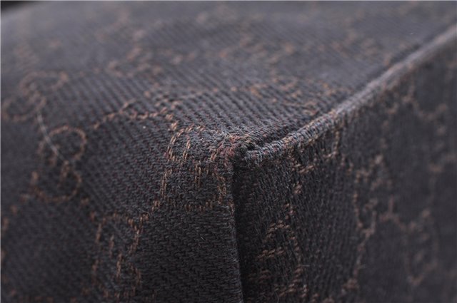 Authentic GUCCI Shoulder Hand Bag Purse GG Canvas Leather 105649 Brown 2784E