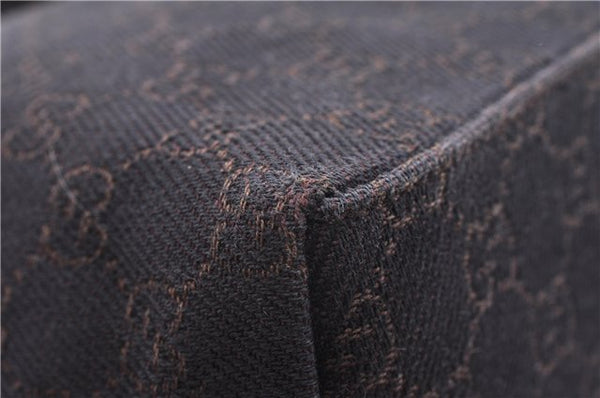 Authentic GUCCI Shoulder Hand Bag Purse GG Canvas Leather 105649 Brown 2784E