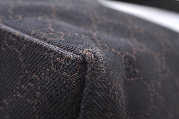 Authentic GUCCI Shoulder Hand Bag Purse GG Canvas Leather 105649 Brown 2784E